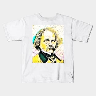 Nathaniel Hawthorne Portrait | Nathaniel Hawthorne Artwork 2 Kids T-Shirt